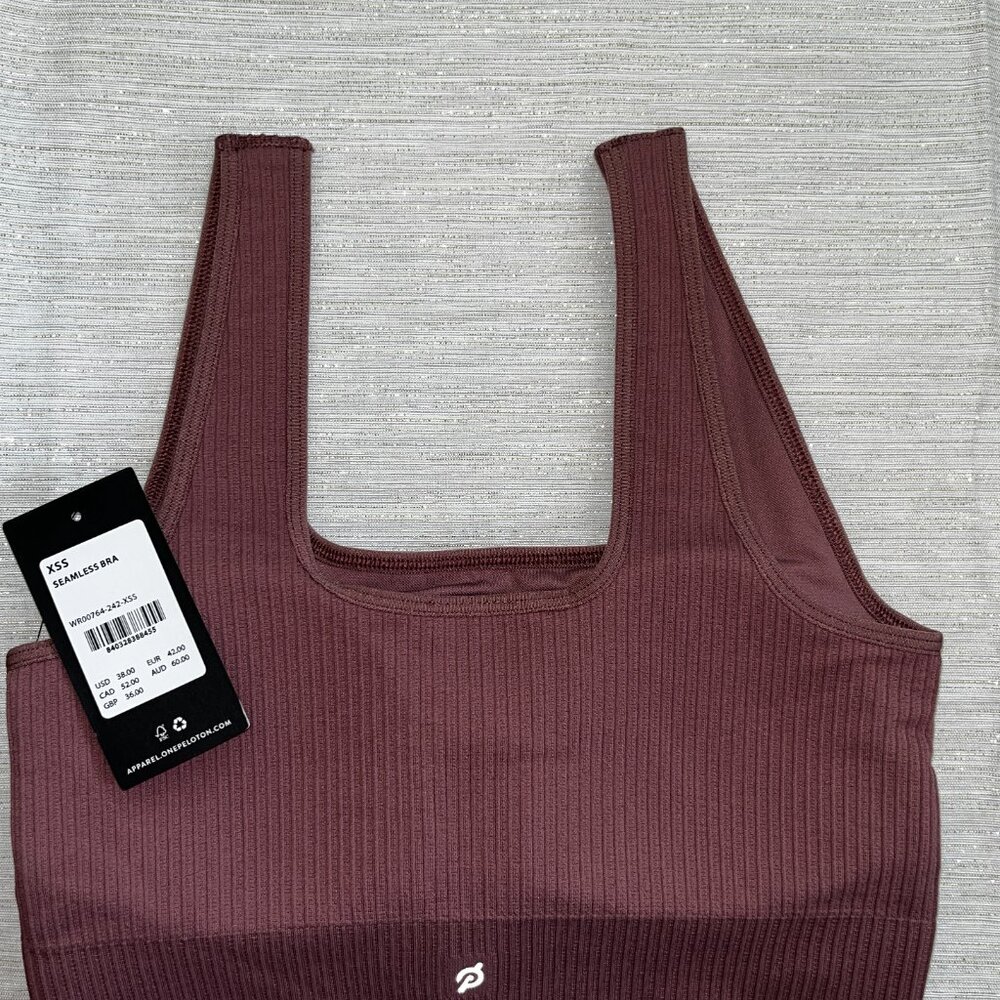 NWT, Peloton, Apparel, Seamless Square Neck Bra, Rose Taupe, XS/S - Picture 6 of 6